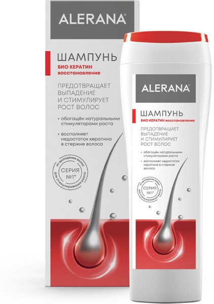 Шампунь для волос Alerana био кератин восстановление, 250 мл