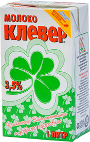 Молоко КЛЕВЕР стерилизованное 3,5%, 1 л X 1 штука