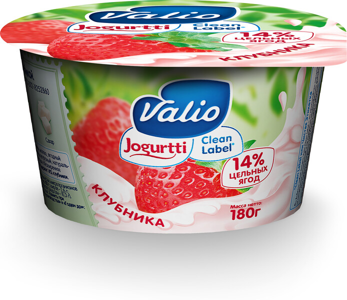 Йогурт Valio с клубникой 2.6% 180 г