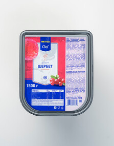 Мороженое щербет METRO CHEF Клюква, 1,5кг X 1 штука