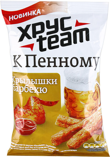 Сухарики пшеничные Хрусteam К пенному крылышки барбекю 90 г