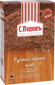 Смесь для выпечки С.Пудовъ Русский черный хлеб, 500г