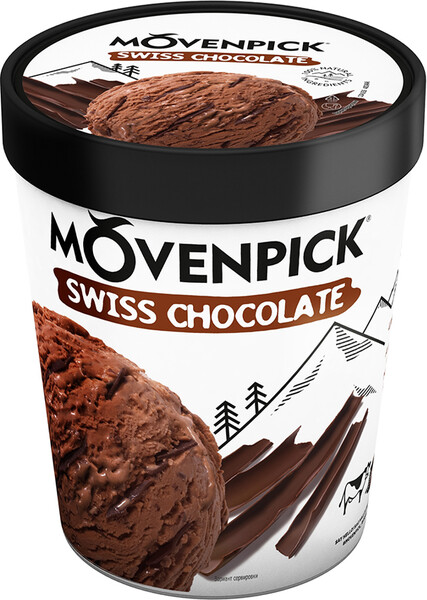 Мороженое Movenpick сливочное с швейцарским шоколадом 276г Россия