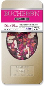 GRAND СRU горький шоколад с миндалем, черникой и лепестками роз 100 г