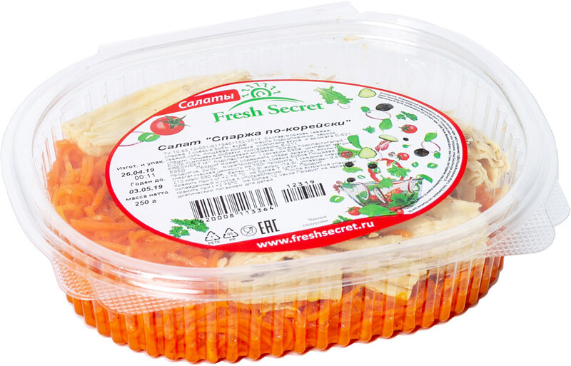 Салат Fresh Secret Спаржа с морковью по-корейски охлажденный