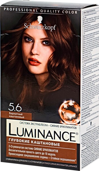 Краска для волос SCHWARZKOPF Luminance Color 5.6 Бархатный каштановый, 165мл Россия, 165 мл