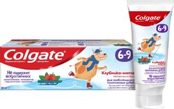 Зубная паста детская COLGATE Kids Клубника, мята с фторидом, 6–9 лет, 60мл Китай, 60 мл