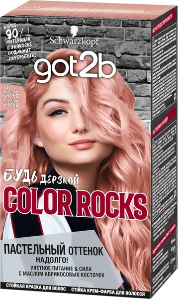 Краска для волос GOT2B Color Rocks 101 Розовый блонд, 165г Германия, 165 г