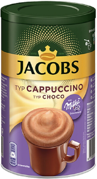 Кофейный напиток Якобс Капучино Милка шоколад / Jacobs mit Milka Choco 500гр (Нидерланды)