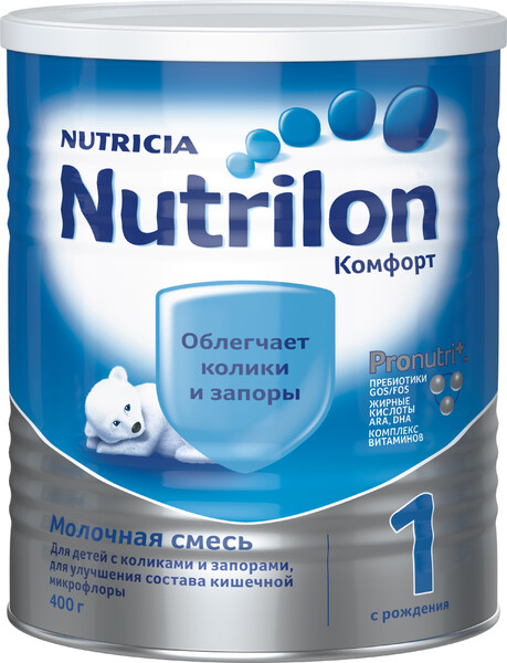 Смесь молочная сухая Nutrilon Nutricia Комфорт 1 Pronutri+ с 0 месяцев 400 г