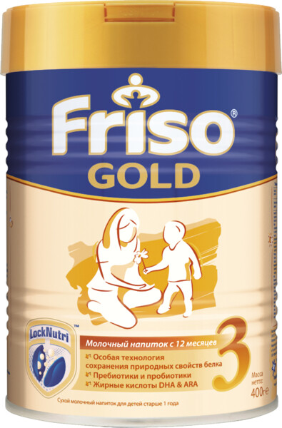 Смесь молочная сухая Friso Gold 3 с 12 месяцев 400 г