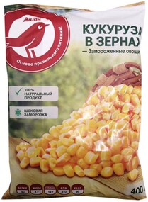 Кукуруза АШАН в зернах замороженная, 400 г