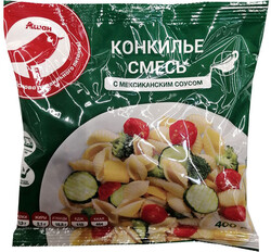 Смесь АШАН Конкилье с соусом замороженная, 400 г