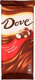 Шоколад Dove молочный цельный фундук 90г