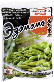 Бобы соевые зеленые Ajinomoto Edamame в стручках свежезамороженные 500 г