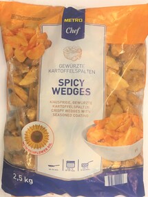 Картофель Metro Chef Spicy Wedges резаный быстрозамороженный со специями 2,5 кг