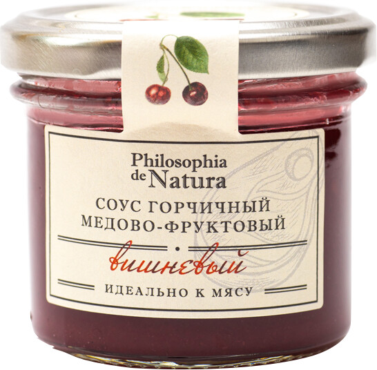 Соус Philosophia de Natura горчичный медово-фруктовый вишневый 100г