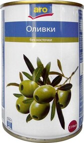 Оливки зеленые ARO без косточки, 314 мл X 1 штука