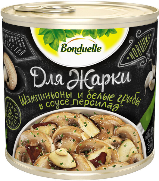 Шампиньоны и белые грибы BONDUELLE Для жарки в соусе... X 1 штука