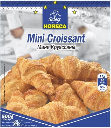 Мини круассан HORECA SELECT, 20 шт х 25 г X 1 упаковка