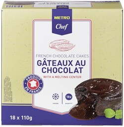 Фондан шоколадный METRO Chef, 110 г х 18 шт X 18 штук