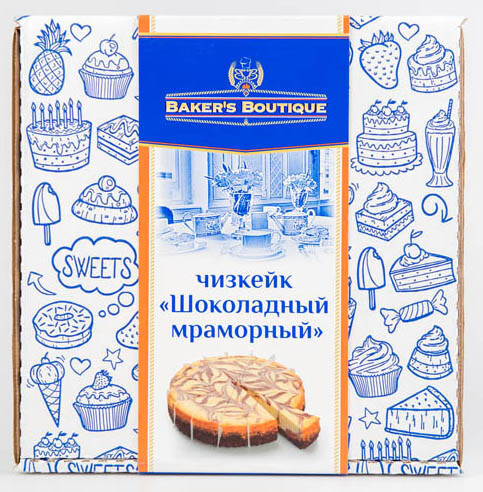 Чизкейк Мраморный шоколадный BAKER'S BOUTIQUE, 1,7 кг X 1 штука