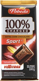 Шоколад POBEDA 100% Charged Sport, 100 г