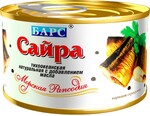 Рыбные консервы Барс Сайра тихоокеанская натуральная с добавлением масла