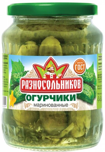 Огурчики Разносольников маринованные 680 г