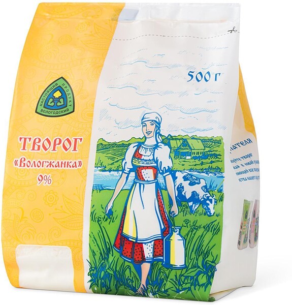 Творог Вологжанка 9% 500 г