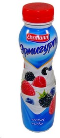 Йогурт питьевой ЭРМИГУРТ лесные ягоды, 290г X 1 штука