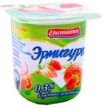 Йогуртный продукт Ehrmann Эрмигурт легкий клубника-земляника 0,3% 100 г
