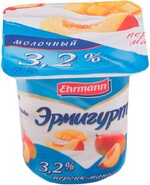 Йогурт Ehrmann Эрмигурт молочный персик-манго 3,2% 100 г
