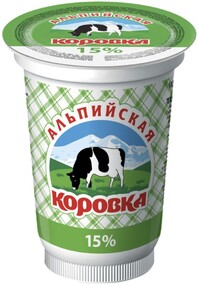 Молокосодержащий продукт «Альпийская коровка» с заменителем молочного жира 15%, 400 г