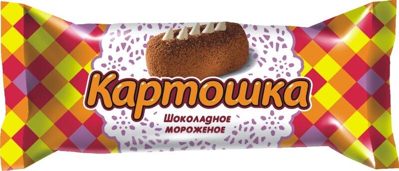 Мороженое Талосто Батончик шоколадный Картошка