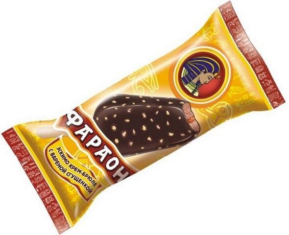 Мороженое Талосто Фараон Эскимо крем-брюле с вареной сгущенкой