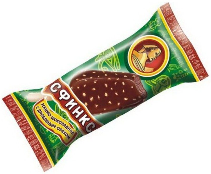 Мороженое Талосто Сфинкс Эскимо шоколадное с дробленым орехом