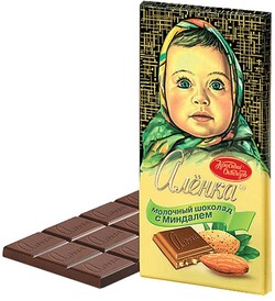 Шоколад Красный Октябрь Аленка с миндалем 100г