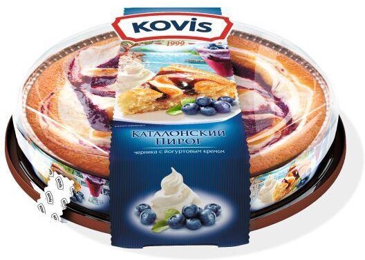 Пирог бисквит Раменский Baker House с кремовой нач черника, 0.40кг