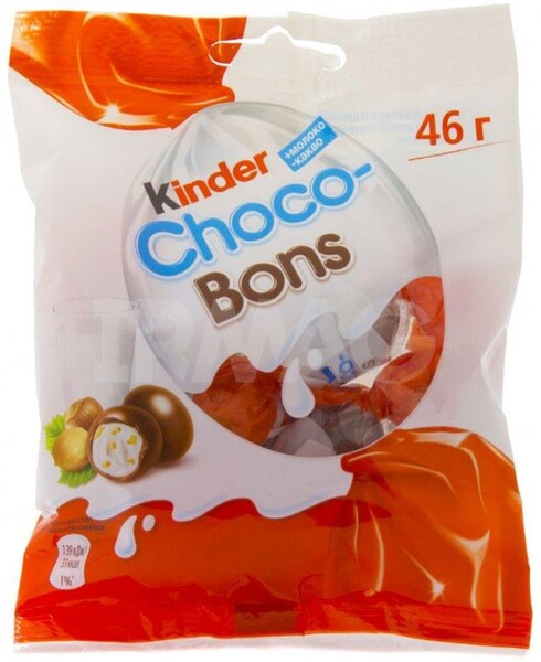 Конфеты KINDER Schoko-bons с молочно-ореховой начинкой, 46г Бельгия, 46 г