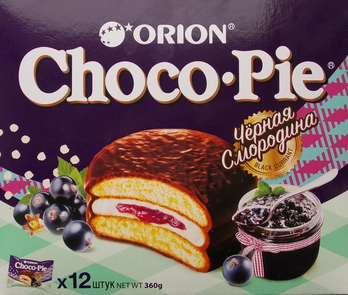 Печенье Orion Choco Pie Черная смордина 12 шт 360 гр Орион