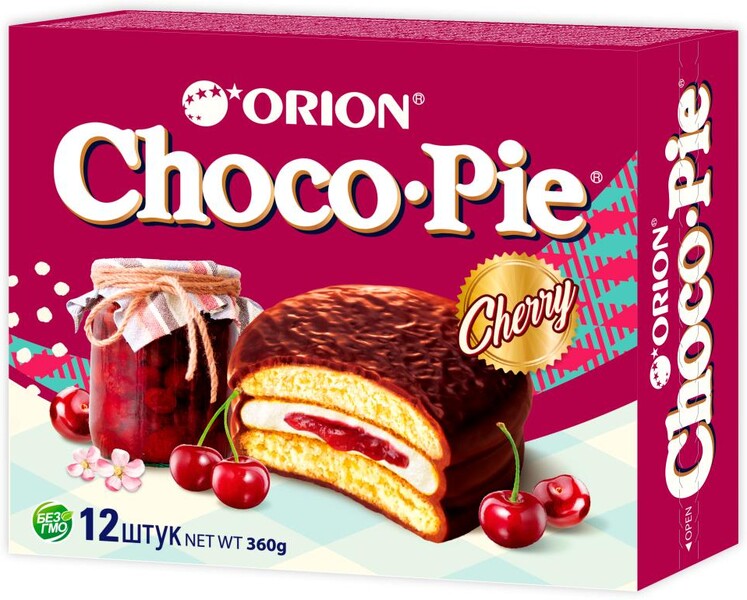 Печенье Orion Choco Pie Cherry 12 шт 360 гр