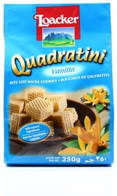 Вафли Loacker Квадратини Ваниль 250 г