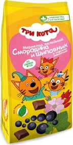 Мармелад Лакомства для здоровья Три кота Смородина и шиповник в горьком шоколаде