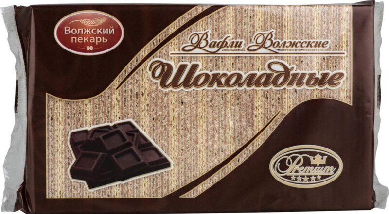 Вафли «Волжский пекарь» шоколадные, 220 г