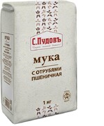 Мука Пудовъ пшеничная с отрубями 1кг