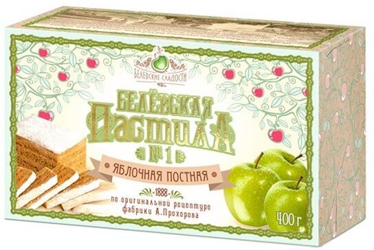 Пастила Белевские Сладости яблочная постная 400 гр