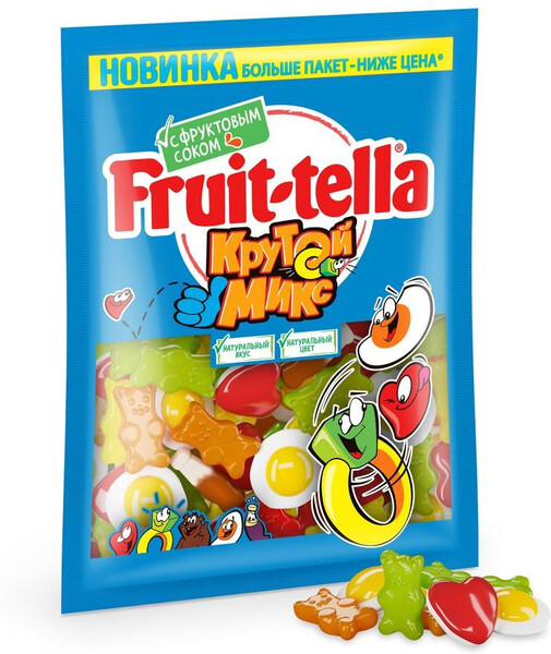 Мармелад жевательный Fruit-tella Крутой микс, 850 г