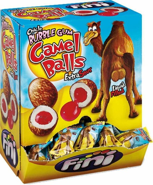 Жевательная резинка CAMEL BALLS с клубничной начинкой, 5 г