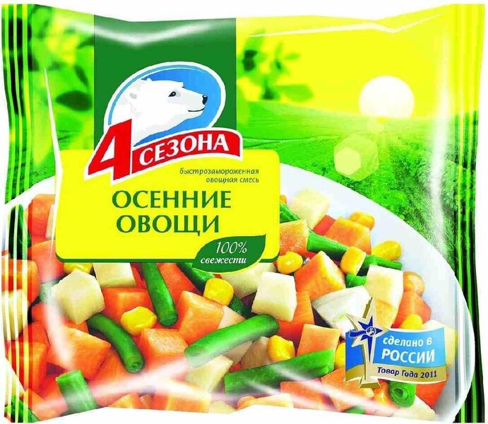 Смесь овощная 4 Сезона Осенняя замороженная 400 г